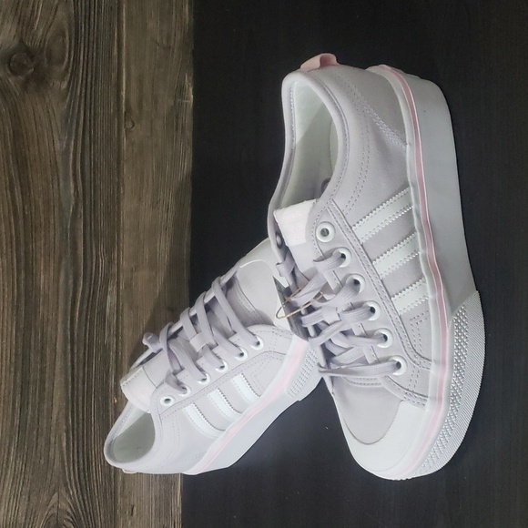 New Adidas Nizza Platform Light Purple Sneakers - Picture 7 of 12